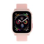 GANGANPRO Apple Watch 4/5/6/SE için Temperli Cam Ekran Koruyuculu 3 Paket Sert PC Kılıfı, iWatch 40 mm Aksesuarlar için Ultra İnce Çizilmeye Dayanıklı Akıllı Saat Kapağı - Pembe