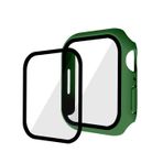 GANGANPRO Apple Watch 7/8/9 için Temperli Cam Ekran Koruyuculu 2'li Paket Sert PC Kılıfı, iWatch 41 mm Aksesuarlar için Ultra İnce Çizilmeye Dayanıklı Akıllı Saat Kapağı - Koyu Yeşil