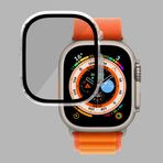 GANGANPRO Apple Watch Ultra için Temperli Cam Ekran Koruyuculu 2'li Paket Sert PC Kılıfı, iWatch 49 mm Aksesuarlar için Ultra İnce Su Geçirmez Çizilmeye Dayanıklı Akıllı Saat Kapağı - Şeffaf