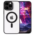 GANGANPRO iPhone 15 Plus için Daha Güçlü Manyetik Kılıf, MagSafe ile Uyumlu, Mat İnce, Darbeye Dayanıklı Parmak İzi Çizilmez Koruyucu Kılıf, iPhone 15 Plus 6,7 inç için - Siyah