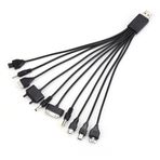 GANPUB 1 Adet 10 In 1 USB Çoklu Şarj Cihazı USB Kabloları Cep Telefonları İçin USB Şarj Kablosu 20CM/7.7 inç Evrensel USB Çok Fişli Cep Telefonu Şarj Kablosu USB Kablosu Akıllı Telefon Şarj Kablosu Kabloları