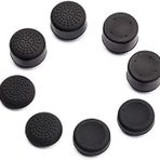 GANPUB 8 Adet Siyah Analog Denetleyici Yükseltilmiş Başparmak Çubuk Sapları Thumbsticks Joystick Kapak PS4, PS3, Switch Pro, Xbox one, Xbox 360, Wii U, PS2 Denetleyici Aksesuarları için