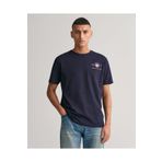 Gant 2067004.433 Lacivert Regular Fit Bisiklet Yaka Logolu Erkek T-shirt