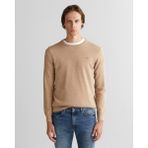 Gant Erkek Bej Regular Fit Bisiklet Yaka Kazak 8030561.295 - 295-Bej - 2XL