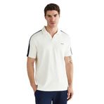 GANT Erkek Beyaz Regular Fit Şerit Detaylı Polo Yaka T-Shirt