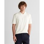 GANT Erkek Beyaz Regular Fit Yarım Fermuarlı Baskılı Polo Yaka T-Shirt