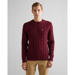 Gant Erkek Bordo Regular Fit Bisiklet Yaka Kazak 8050601.638 - 3XL