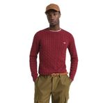 Gant Erkek Bordo Regular Fit Bisiklet Yaka Örgü Kazak