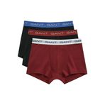 GANT Erkek Bordo Slim Fit 3'lü Boxer