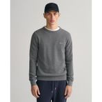 Gant Erkek Gri Regular Fit Bisiklet Yaka Kazak 8040521.92 - 2XL - 92-Gri