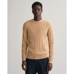 Gant Erkek Kahverengi Regular Fit Bisiklet Yaka Kazak 8050601.296 - 2XL