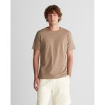 GANT Erkek Kahverengi Regular Fit Bisiklet Yaka Logolu T-Shirt
