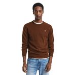 Gant Erkek Kahverengi Regular Fit Bisiklet Yaka Yün Kazak