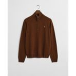 Gant Erkek Kahverengi Regular Fit Yarım Fermuarlı Yün Kazak 87213.229 - S