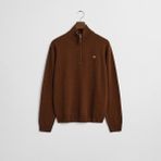 Gant Erkek Kahverengi Regular Fit Yarım Fermuarlı Yün Kazak