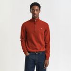 Gant Erkek Kırmızı Regular Fit Yarım Fermuarlı Kazak - 623-Kırmızı - XL