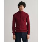 Gant Erkek Kırmızı Regular Fit Yarım Fermuarlı Kazak 8040523.604 - S - 604-Kırmızı