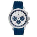 GANT ERKEK KOL SAATİ, ÇELİK KASA, BEYAZ KADRAN, LACİVERT SİLİKON KORDON, MULTİFONKSİYON, QUARTZ, SUYA DAYANIKLI, G154009