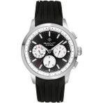 Gant Erkek Kol Saati Siyah Silikon Kordon Siyah Beyaz Kadran 44.5 mm Paslanmaz Çelik Kasa Mineral Cam 10 Atm - Siyah - Gümüş