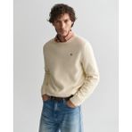 Gant Erkek Krem Regular Fit Bisiklet Yaka Kazak 8030210.130 - 130-Krem Rengi - 2XL
