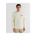 Gant Erkek Krem Regular Fit Bisiklet Yaka Logolu Sweatshirt
