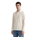 GANT Erkek Krem Regular Fit Logolu Polo Yaka Rugby T-Shirt