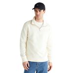 GANT Erkek Krem Yarım Fermuarlı Herringbone Kazak