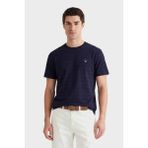 Gant Erkek Lacivert Bisiklet Yaka Regular Fit T-Shirt 2003400.433 - 433-Lacivert - M