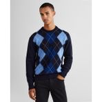 Gant Erkek Lacivert Regular Fit Bisiklet Yaka Desenli Kazak 8060072.433 - 433-Lacivert
