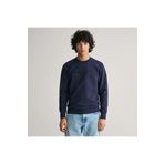 Gant Erkek Lacivert Regular Fit Bisiklet Yaka Logolu Sweatshirt