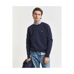 Gant Erkek Lacivert Regular Fit Bisiklet Yaka Sweatshirt