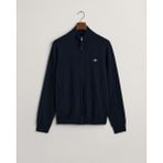 Gant Erkek Lacivert Regular Fit Fermuarlı Hırka 87214.410 - 2XL - 410-Lacivert