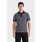 Gant Erkek Lacivert Regular Fit Yaka Çizgili Polo Yaka T-Shirt 2014101.433 - 433-Lacivert - M