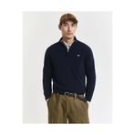 Gant Erkek Lacivert Regular Fit Yarım Fermuarlı Yün Kazak