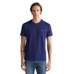 GANT Erkek Lacivert Relaxed Fit Bisiklet Yaka T-Shirt-2324367T.423