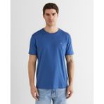 Gant Erkek Mavi Bisiklet Yaka Regular Fit Logolu T-Shirt 2003184.442 - 442-Mavi