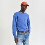Gant Erkek Mavi Regular Fit Bisiklet Yaka Yün Kazak - 419-Mavi