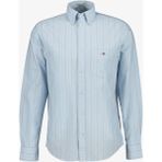 Gant Erkek Mavi Regular Fit Çizgili Logolu Gömlek 3260023.450 - 450-Mavi - 3XL