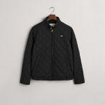 Gant Erkek Siyah Dik Yaka Logolu Kapitone Ceket - 5-Siyah - 3XL