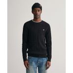 Gant Erkek Siyah Regular Fit Bisiklet Yaka Kazak 8050601.5 - 5-Siyah