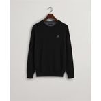 Gant Erkek Siyah Regular Fit Bisiklet Yaka Kazak