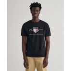 Gant Erkek Siyah Regular Fit Bisiklet Yaka Logolu T-Shirt 2003199.5 - M - 5-Siyah