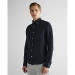 Gant Erkek Siyah Regular Fit Düğmeli Yaka Keten Gömlek 3240120.5 - 5-Siyah