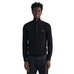 Gant Erkek Siyah Regular Fit Yarım Fermuarlı Kazak
