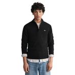 Gant Erkek Siyah Regular Fit Yarım Fermuarlı Yün Kazak