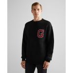 Gant Erkek Siyah Relaxed Fit Bisiklet Yaka Logolu Kazak 8924353T.5 - XL - 5-Siyah
