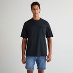 Gant Erkek Siyah Relaxed Fit Bisiklet Yaka Logolu T-Shirt - 5-Siyah - M