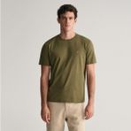Gant Erkek Yeşil Regular Fit Bisiklet Yaka T-Shirt - 301-Yeşil - 3XL