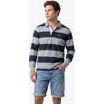 Gant Erkek Yeşil Regular Fit Çizgili Logolu Polo Yaka Rugby T-Shirt 2004083.10 - 10-Yeşil - XL