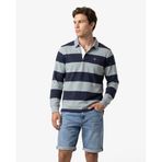 GANT Erkek Yeşil Regular Fit Çizgili Logolu Polo Yaka Rugby T-Shirt